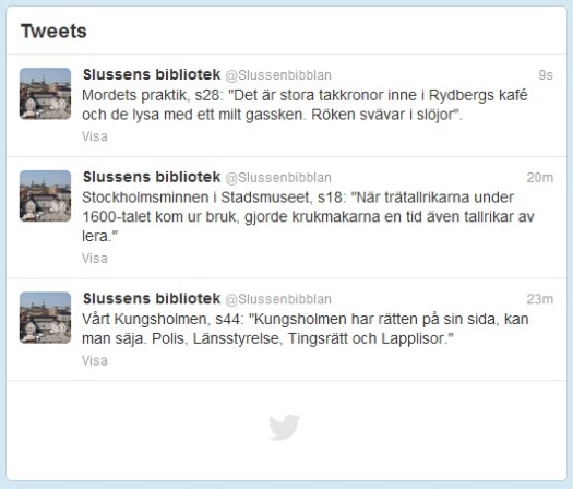 Slussenbibblanstweets