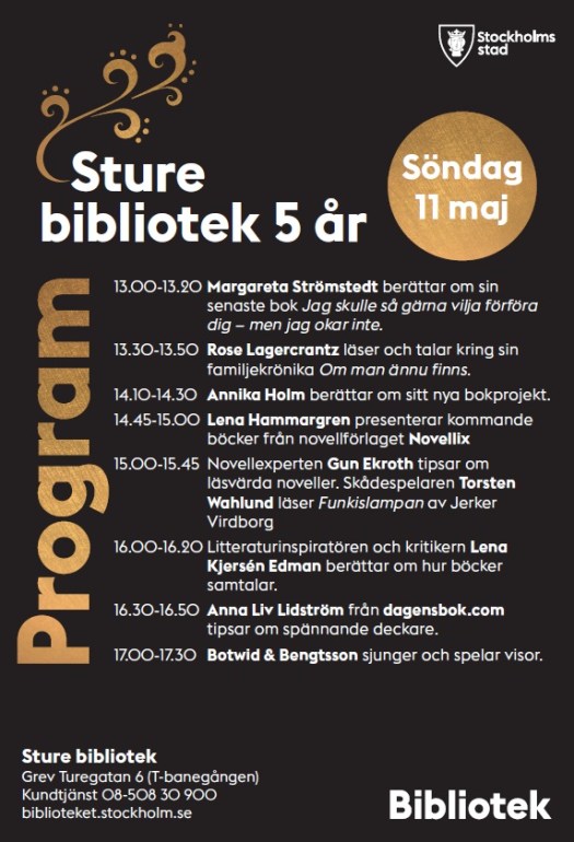 Sture bibliotek 5 år program